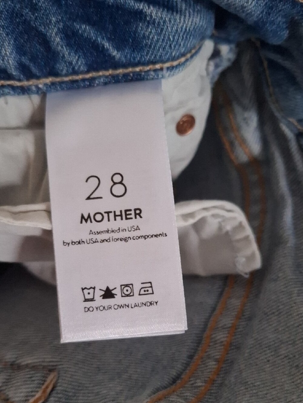Mother: I Confess With Heart, Light Blue Women's Heart Patch Jeans - Picture 4 of 5